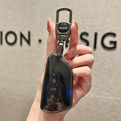 Étui de clé noir en TPU transparent pour Vw Volkswagen Golf 7 8 Mk8 Id3 Id4 Cupra Formentor Skoda Octavia A8 Seat Leon Mk4 Housse de clé Transparent Black brown
