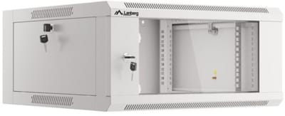 Lanberg - 19 Inch Wandrack - 4U - 600 mm - Grijs - Fast Assembly - Zelfmontage Rackkast