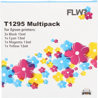 FLWR - Cartridges / Epson T1295 Multipack / zwart en kleur / Geschikt voor Epson
