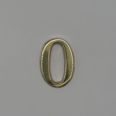 Nummerplaatje 0 - Nummerbordje Klein - Huisnummer - Deur en Kamernummer - Lockernummer - Plakcijfers - Zelfklevend - Brievenbus Nummer - Goud Look - 4 CM