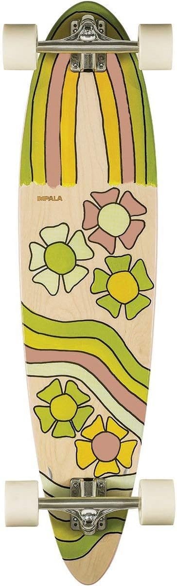 Longboard voor Volwassenen Uniseks Groen Bloemenprint
