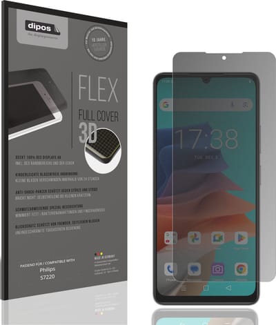 dipos FLEX – Matte Privacy Screenprotector geschikt voor Philips S7220 | Volledige Schermbescherming | Case-Friendly