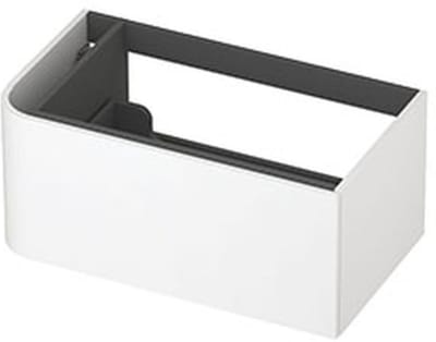 INK - Links Afgeronde Onderkast Gelakt 1 Lade Softclose Tbv Grepen - 800x450x350 Mm - Mat Wit