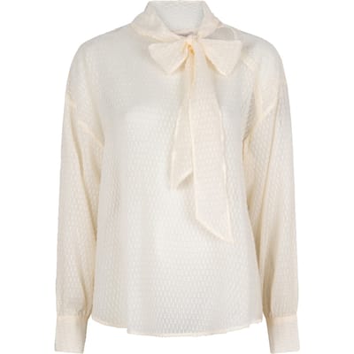 EsQualo Blouse Neck Bow Off White Maat: 36 | Blouses Outlet | Dames | Wit