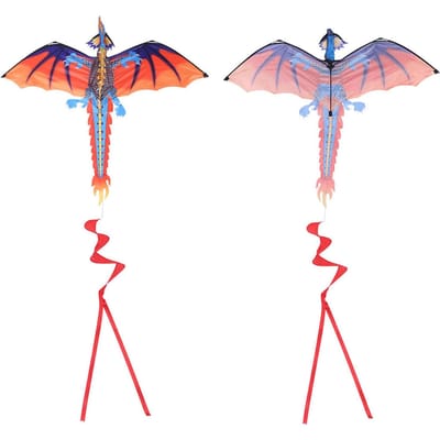 Cerf-volant Dragon 3D Cerfs-volants Volants d'Extérieur Enfants Enfants Jouet de Sport gray
