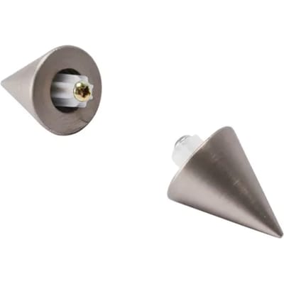 Decomode Gordijnknop Skewed Rvs 12mm - 2 Stuks