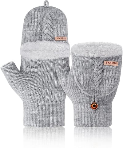 Winterse Vingerloze Handschoenen, Thermische Halfvinger Handschoenen, Dikke Gebreide Touchscreen Handschoenen voor Dames en Heren, Ideaal voor Koude Dagen en Buitensporten
