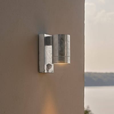 Nordlux Buitenwandlamp Tin Maxi Sensor verzinkt, staal, IP54, GU10