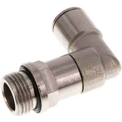 10mm x G3/8'' 90 graden L-verbinding Messing Insteekfitting Buitendraad Lange Huls Draaibaar NBR