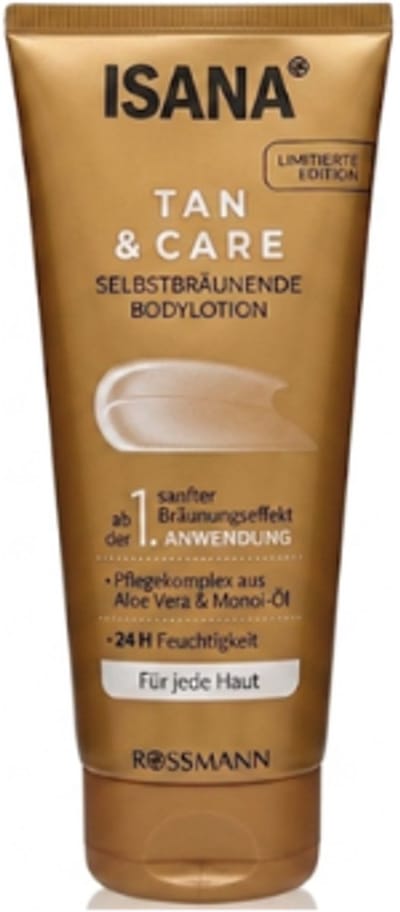ISANA Tan & Care Zelfbruinende Bodylotion - 200 ml | Geleidelijke Zelfbruiner met Monoi-olie - Hydraterende Bodylotion - Limited Edition 2026