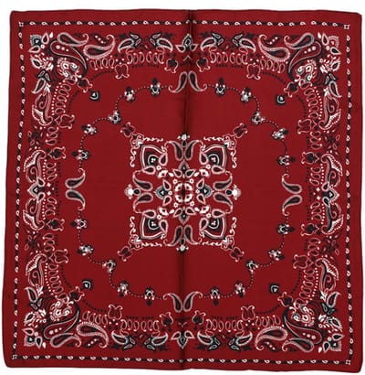 Bijoutheek Sjaal (Fashion) Vierkant Zijdezacht Paisley Rand Red