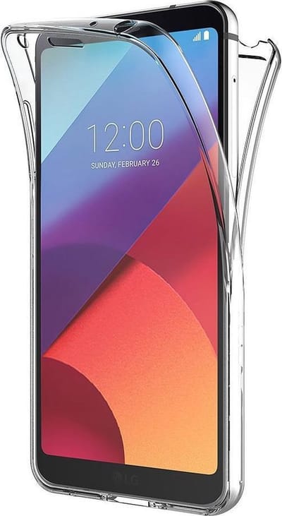 Volledige 360 Graden Bescherming (Voor en Achterkant) Edged Siliconen Gel TPU Case Screenprotector Transparant Cover Hoesje - Hoesje geschikt voor LG G6