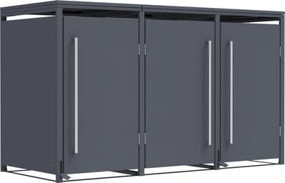 Westmann Pedura-3 Metalen Containerombouw met Pedaal bediening - 3 kliko's - Antraciet