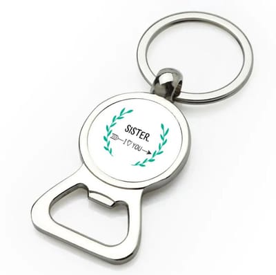 Akyol - sister i love you flesopener - Zus - de liefste zus - verjaardag - cadeautje voor zus - zus artikelen - kado - geschenk - 9 bij 3 cm