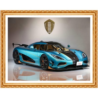Diamant Borduurwerk Sportwagen 3D Diamant Schilderij Volledige Strass Foto Kristal Handgemaakte Diy Kit 20X30CM black