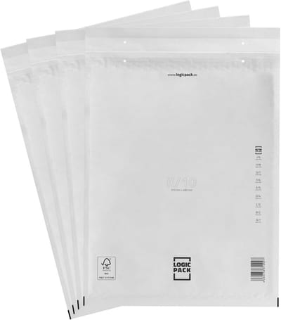 Verzendzakken Luchtkussen - Bubbelenveloppen Post - Veilig Verzenden - Waterbestendig Materiaal - 370 x 480 mm - Wit