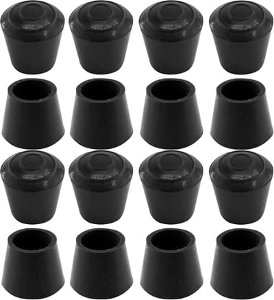 Ronde stoelpootdoppen 16 stuks - Flexibele rubberen meubelvoetbeschermers - Vloerbeschermer en antislip hoezen - 5/8 inch