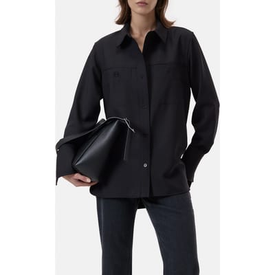 Closed Fitted Utility Shirt & Blouses Black Größe: XS | Longsleeves Outlet | Damen | Schwarz