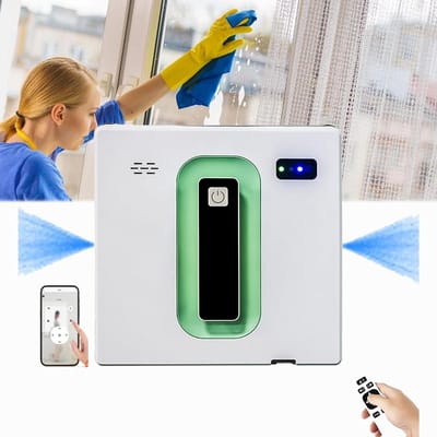 Ramen Schoonmaak Robot - Glaswasser App - Automatisch Ramen Wassen - Intelligente Obstakel Vermijding - 6.8 cm Hoog - Wit