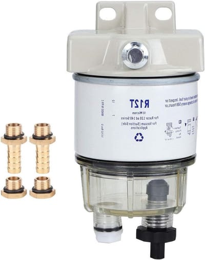 Hoogwaardige Brandstoffilter voor Boot, 30 GPH, 10 Micron, Marine Waterafscheider voor Speedboot en Tanker