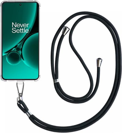 Telefoonhoesje Geschikt voor OnePlus Nord CE 3 Transparant ShockProof met Afneembaar Universeel Telefoonkoord - Cover Case Siliconen ShockProof with Lanyard - Smartphonica geschikt voor OnePlus Nord CE 3