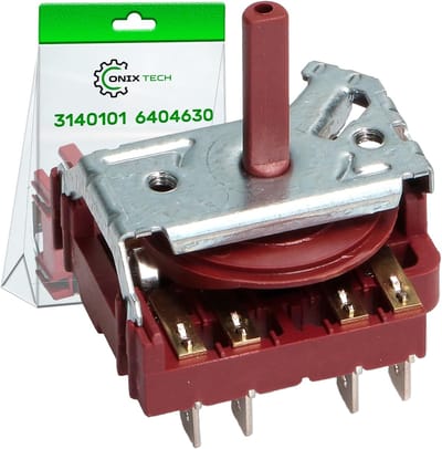 Oven Draaischakelaar - Ovenknop Ovenregelaar - Oven Reparatie - Originele Code - 7 x 3 x 5 cm - Zwart