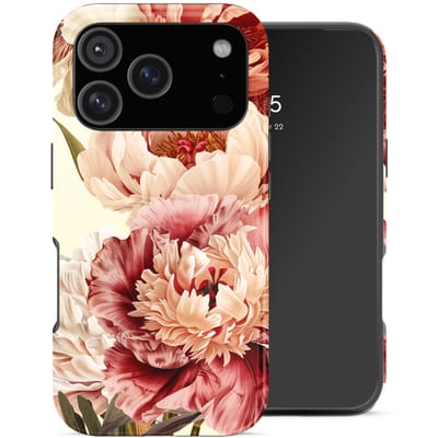 Selencia Hoesje - Geschikt voor Apple iPhone 17 Pro - Backcover geschikt voor MagSafe - Vintage Peony