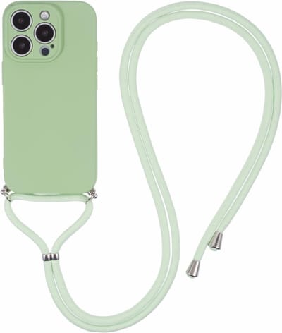 Coverup Hoesje - Geschikt voor iPhone 16 Pro Max Hoesje - Coverup Colour TPU Back Cover met Koord - Frog Green