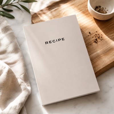 Invul Receptenboek Beige – Kookboek om Eigen Recepten te Schrijven – Receptenboek / Recepten Verzamelboek / DIY Kookboek