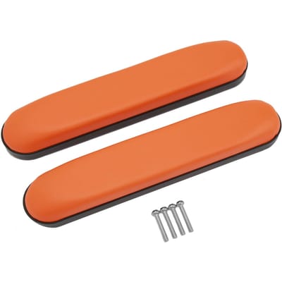 2 stuks rolstoel armpads PU leer zacht comfortabele armsteun waterdichte armsteunhoes oranje