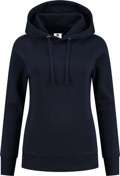 Lemon & Soda Heavysweat raglan sweater met capuchon voor dames donkerblauw maat S