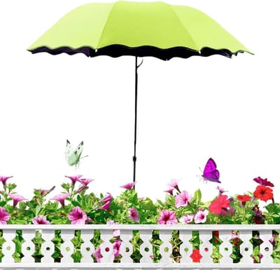 Plantenparaplu - Tuinparasol Bloemen - Bescherming Buiten - Stalen Frame - 125x95 cm - Groen