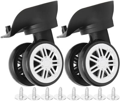 Allecto- Wielen - Zwenkwiel - Vervanging - Plastic - Lagers - Reparatie Set - Bagage Koffer Wielen, 1 Paar Zwenkwiel Vervanging Bagage Reiskoffer Wielen Plastic Lagers Reparatie Set.
