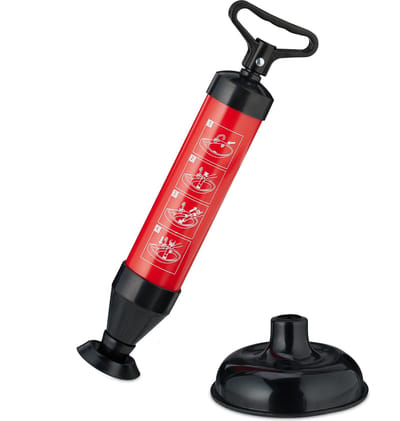 afvoer ontstopper met drukpomp - 2 opzetstukken - toilet - douche - gootsteenontstopper