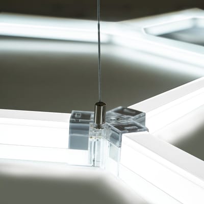 Hexagon led & geventileerde garagetegels - zwart/blauw - 36m2