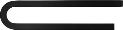 QUVIO Handdoekhouder - Handdoekstang Badkamer- Handdoekenrek Keuken - Theedoekhouder - Voor aan de wand - Metaal - Zwart - 49 cm