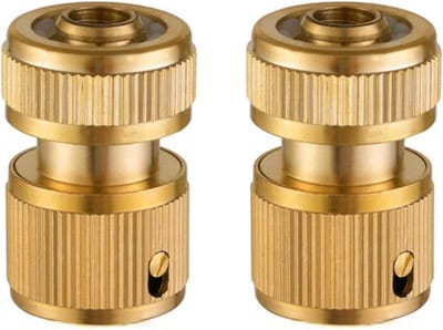 2 Stuks Snelle Aansluitingen, Messing Tuinslang Koppelingen, 1/2 Inch Tuinaccessoires voor Efficiënte Irrigatie en Gemakkelijk Verbinden