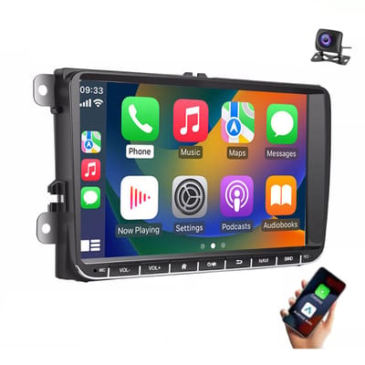 ESSGOO Carplay autoradio voor Volkswagen Polo T5 Passat Tiguan Touran Golf 5 6 - Draadloos Apple Carplay en Android Auto - 1GB + 32GB - 9 INCH - 4-Core - Bluetooth & Wifi RDS - Aanraakscherm -Navigatie - Achteruitrijcamera