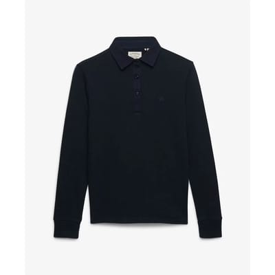 Superdry Classic Rugby Top Oversized Pasvorm Blauw Grootte: 42