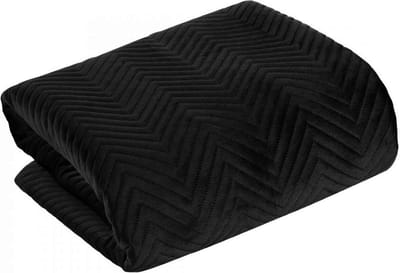 Oneiro’s luxe SOFIA Beddensprei Zwart - 170x210 cm – bedsprei 2 persoons - zwart – beddengoed – slaapkamer – spreien – dekens – wonen – slapen