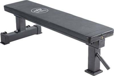 AJ-Sports Vlakke Fitnessbank - Halterbank - Bench Press - Fitness bank - Bankdrukbank - Halterbanken - Bench - Zwart - Krachttraining - Fitness - Exclusief gewichten