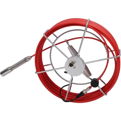 Caméra d'inspection d'égouts Écran LCD 10 pouces IP68 Sonde 23 mm Endoscope d'inspection de tuyaux avec 6 lumières LED Fonction DVR red