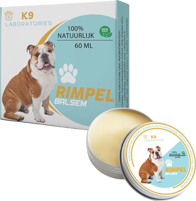 K9 Laboratories Rimpel balsem Voor honden - 60 ml - Voor honden met huidplooien en rimpels - Tegen dermatitis, gist, bacteriële infecties bij honden