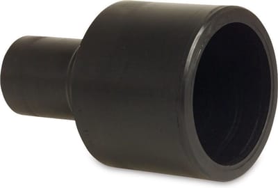 Jason Verloopsok PE100 50 mm x 40 mm spie SDR 11 10bar 16bar zwart DVGW