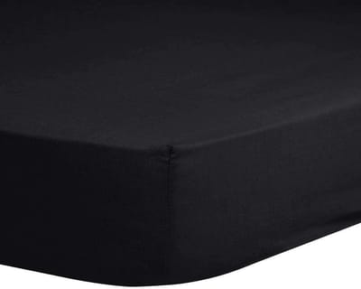 Good Morning hoeslaken effen kleur - Lits jumeaux 180x200 cm - Antraciet - 100% Katoen renforce