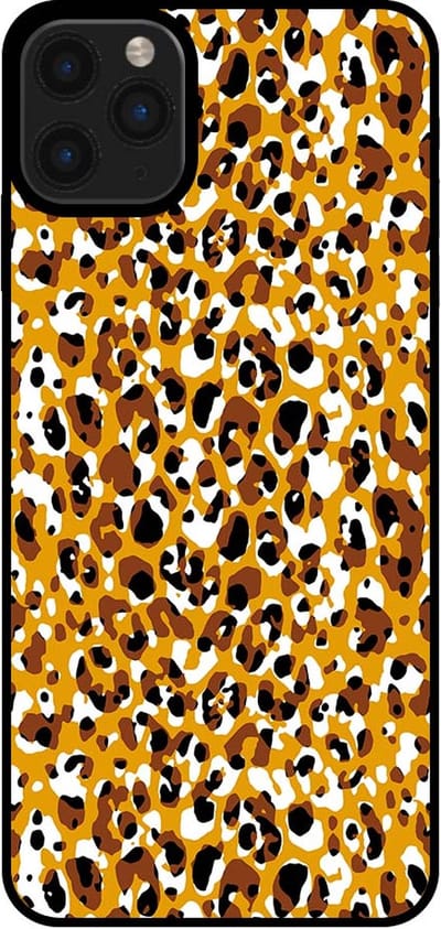 Smartphonica Telefoonhoesje voor iPhone 11 Pro Max met panterprint - TPU backcover met luiaardprint - Bruin geschikt voor iPhone 11 Pro Max