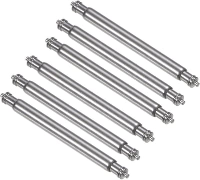 6 Stuks Link Pens, Veerbouten 2.5mm Diameter 22mm Lengte, RVS Dubbelzijdige Pins voor Horlogebandjes en Accessoires