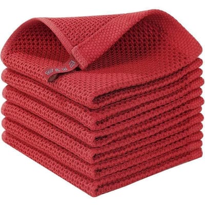 Katoenen vaatdoeken Sneldrogende keukenhanddoeken voor het afwassen Honingraat keukendoeken Superzacht en absorberend huishoudelijk schoonmaakdoekje 34*34cm