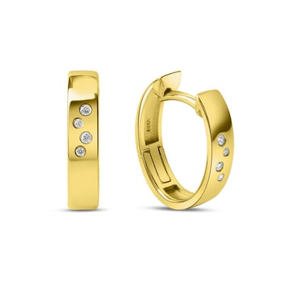 Orolino Ohrringe Gold 585 mit 8 Brillanten zus. 0,04ct.