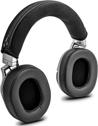 Vervangende Hoofdband met Rits en Kussens voor Audio Hoofdtelefoon, Compatibel met ATH-MSR7, ATH-M50X en Meer (Zwart)